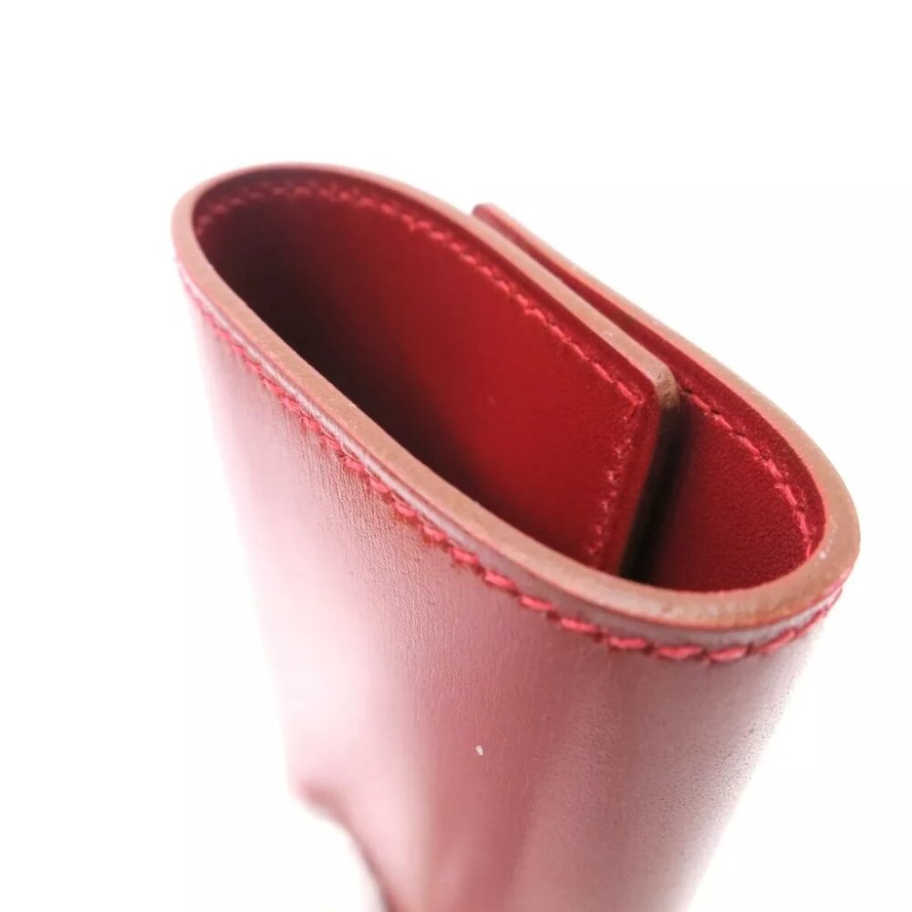 Authentic Hermes Square In D Box Calf Key Case Re… - image 4